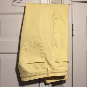 Talbots soft yellow jeans